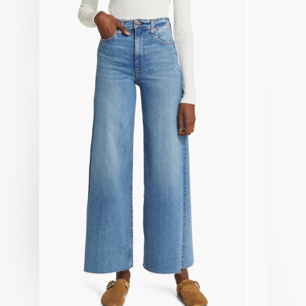 rag & bone Sofie High Rise Ultra Wide Leg Jeans - Color: Rinse